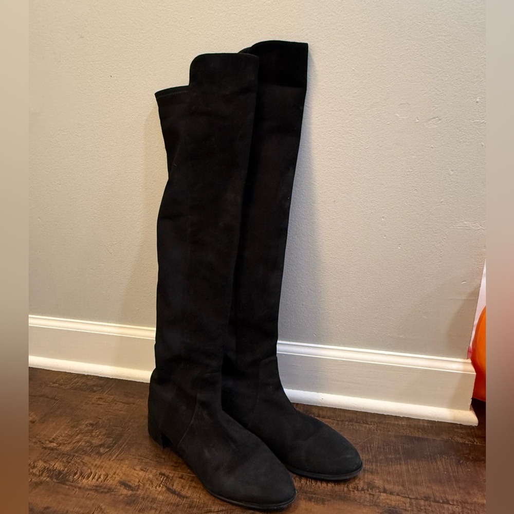 Stuart Weitzman Women's 5050 Over-the-Knee Boots - Black Suede - Size 10